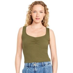 Old Navy Cinched Rib-Knit Crop Tank Top Size XL New Summer